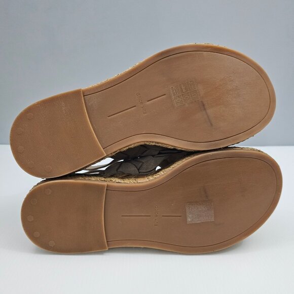 NEW Dolce Vita Winder Basketweave Sandal Womens 8 Camel Suede Slingback Platform - Picture 11 of 13